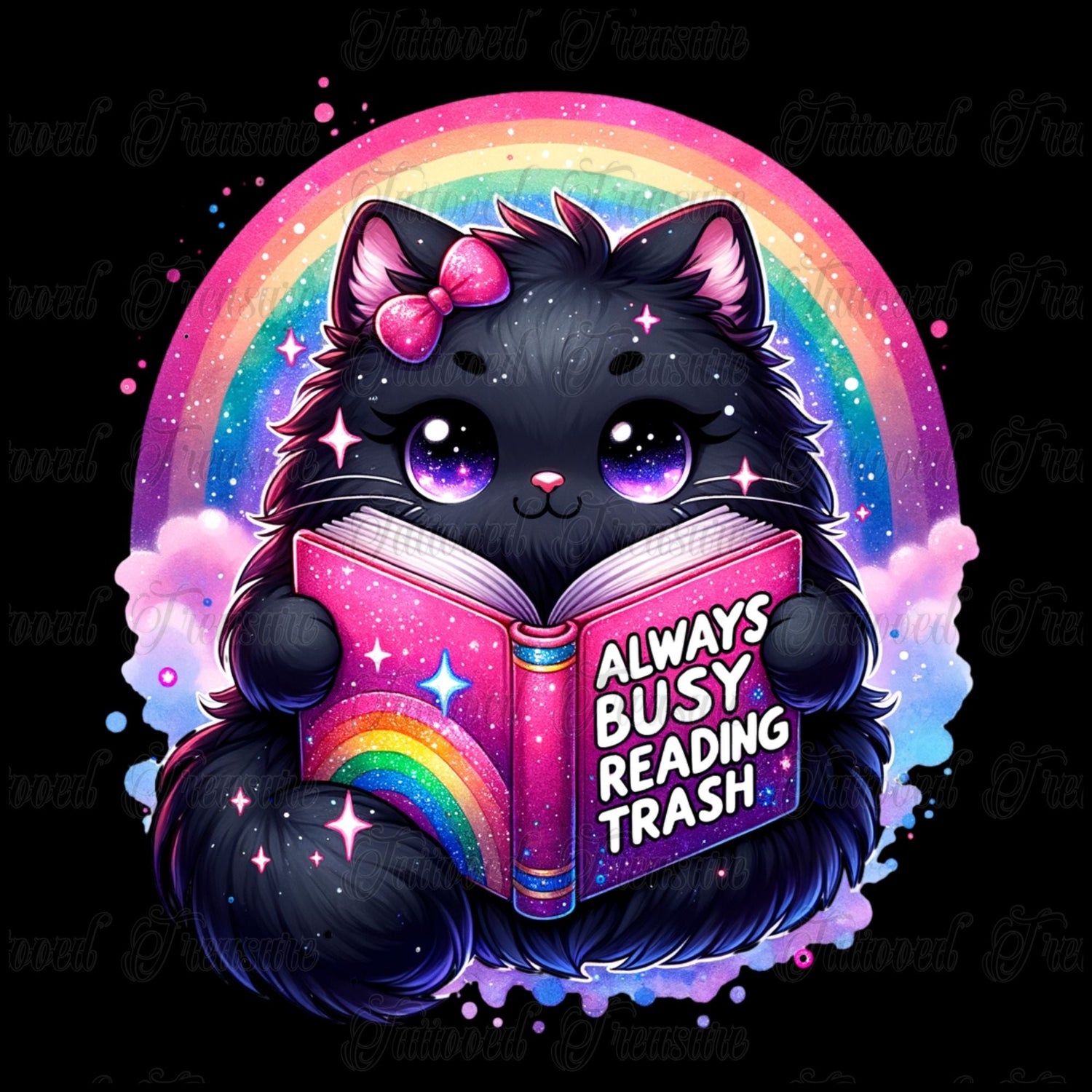 Black Cat Book Worm