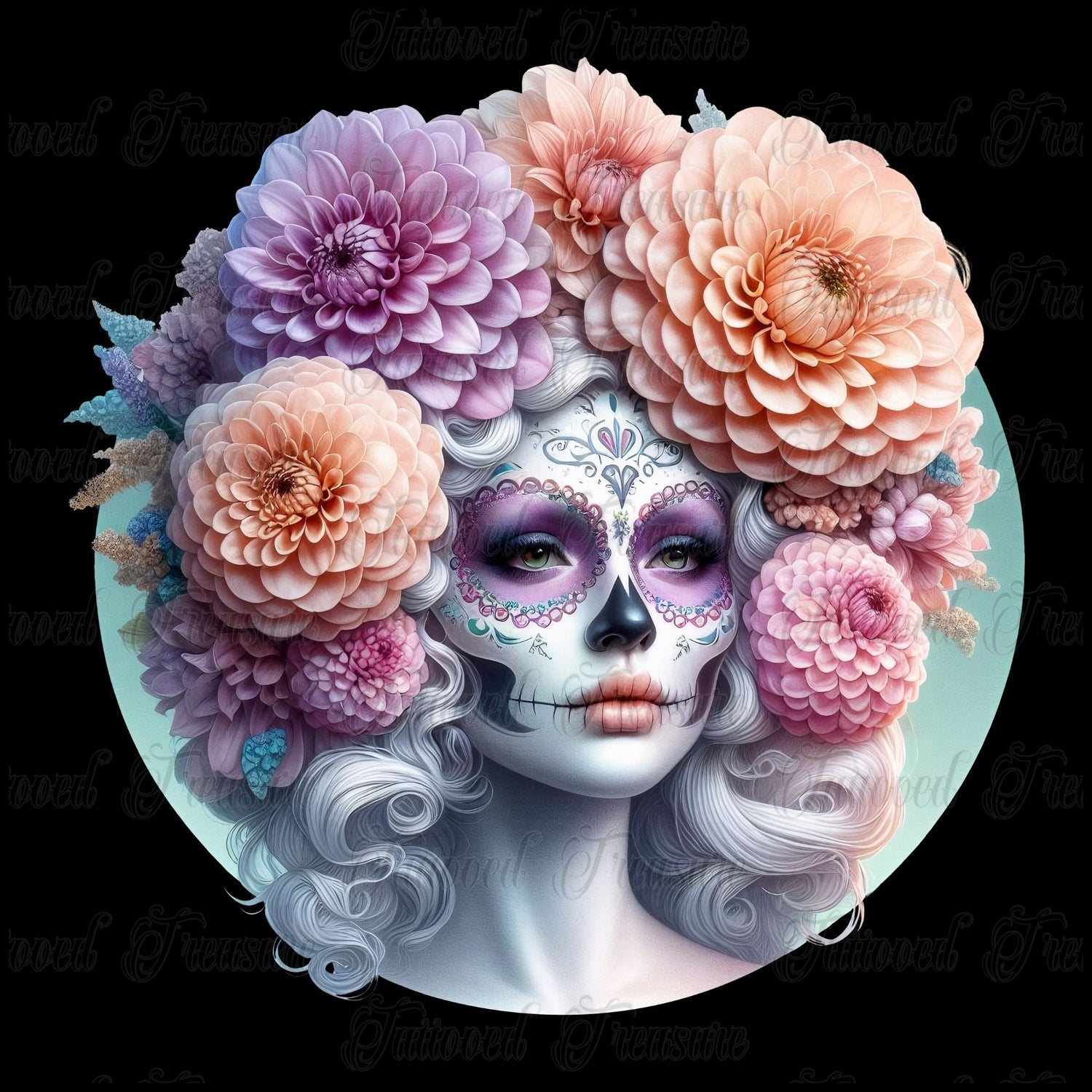 Pastel Floral Day of the Dead Design