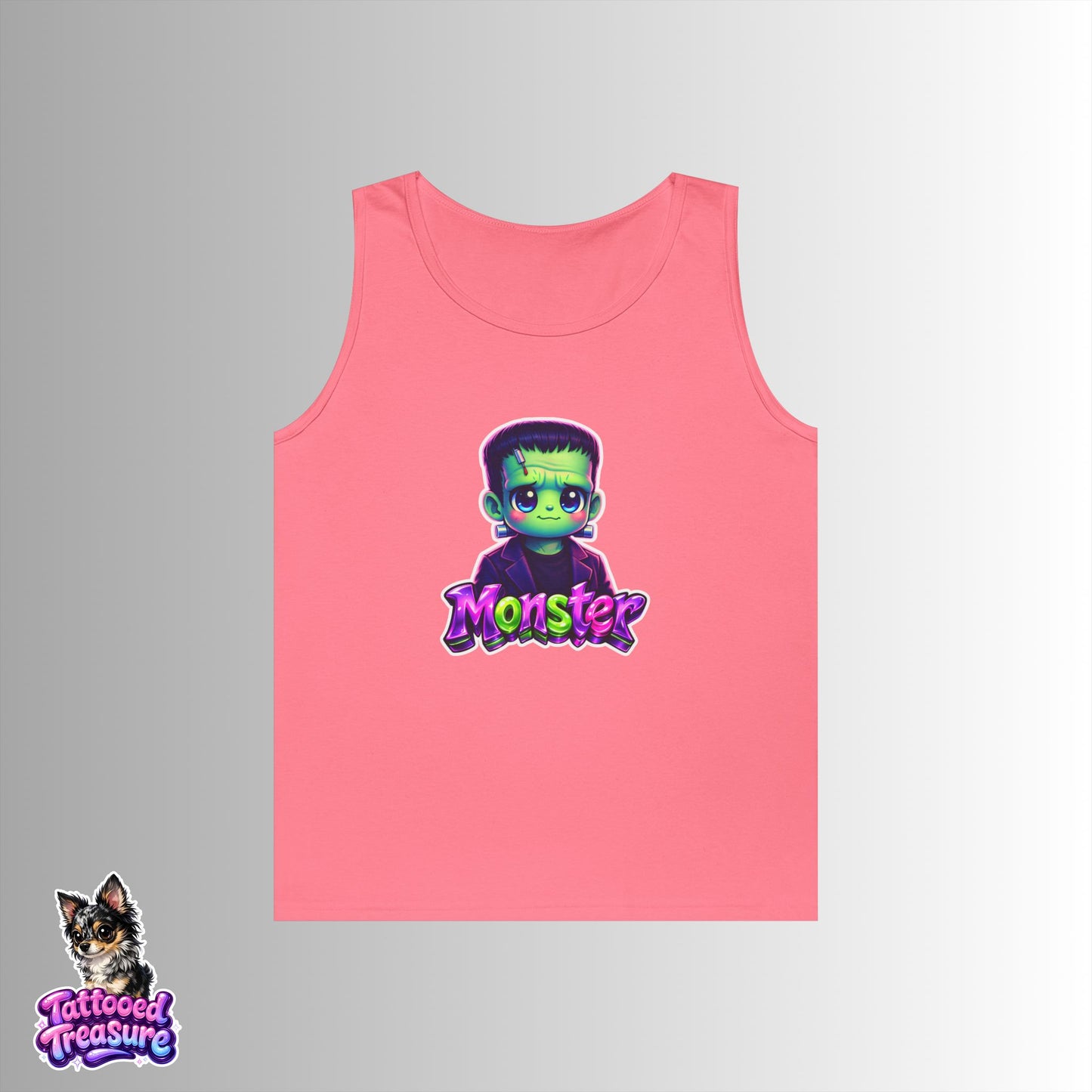 Frankenstein Monster Tank Top — Cute Neon 'Monster' Graphic