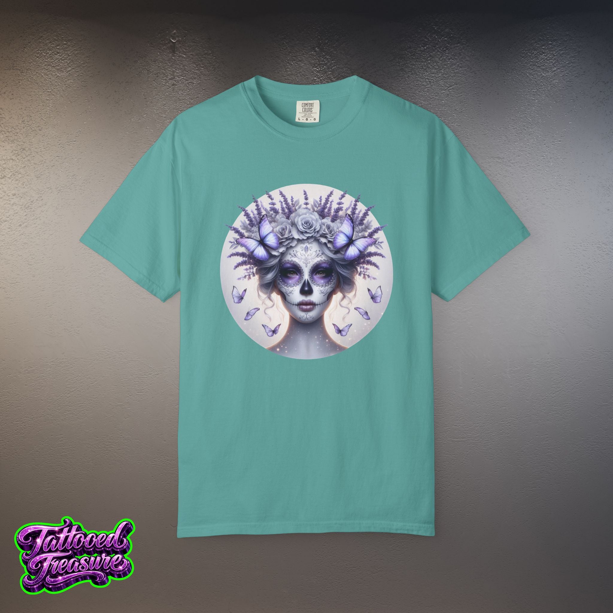 Day of the Dead Lavender Skull Queen T-Shirt