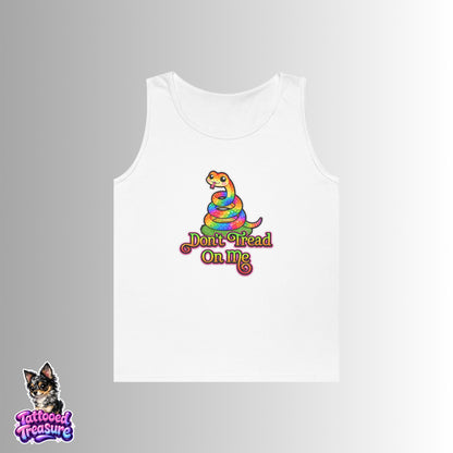 Rainbow Rattlesnake Tank — “Don't Tread On Me” Graphic Tank Top