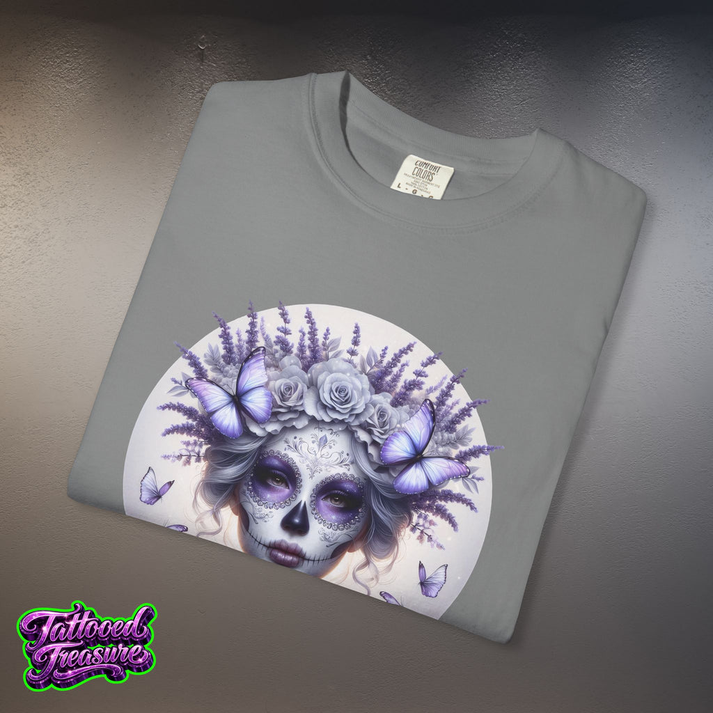Day of the Dead Lavender Skull Queen T-Shirt