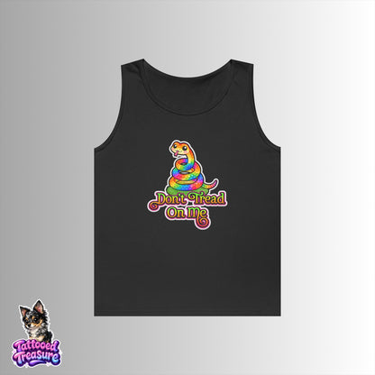 Rainbow Rattlesnake Tank — “Don't Tread On Me” Graphic Tank Top