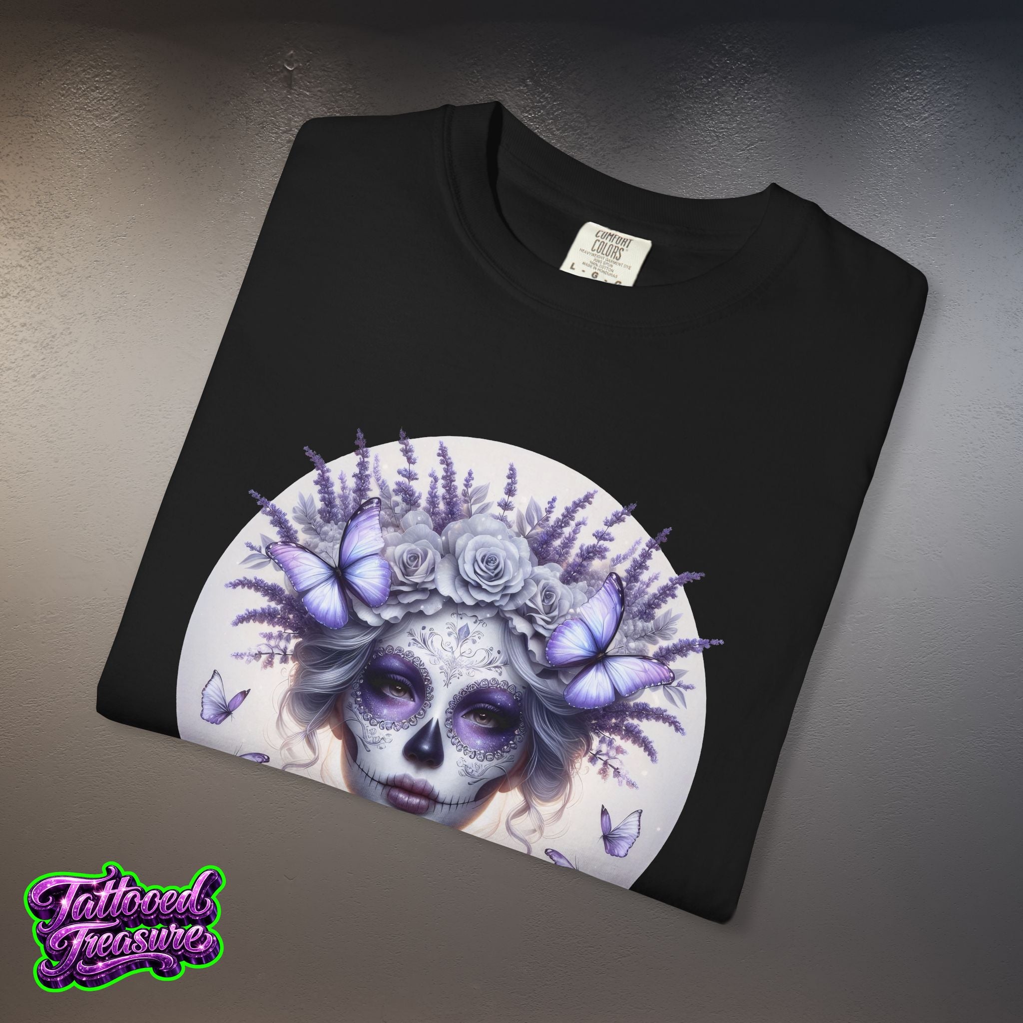 Day of the Dead Lavender Skull Queen T-Shirt