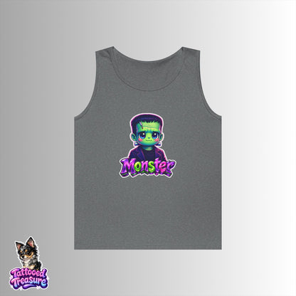 Frankenstein Monster Tank Top — Cute Neon 'Monster' Graphic