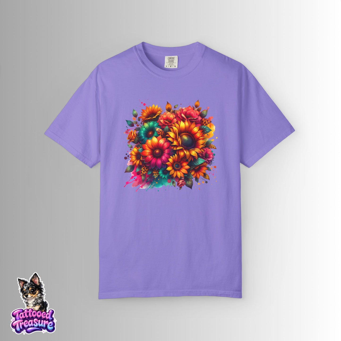 Sunflower Burst T-Shirt — Vibrant Floral Bouquet Graphic
