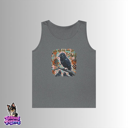 Raven Graphic FCAWF Tank Top – Vintage Crow Art "Face" Design
