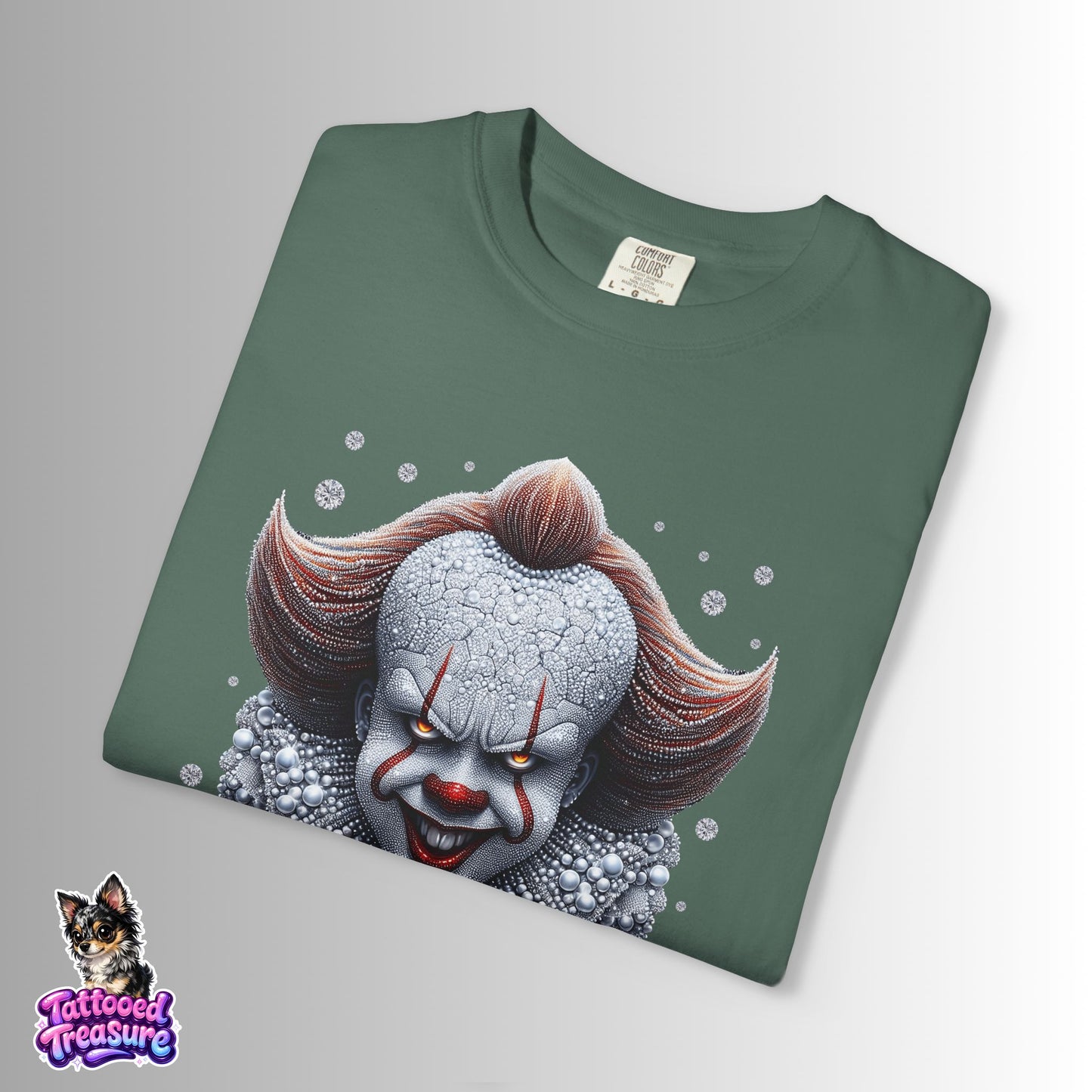 Horror Clown T-Shirt — Creepy Pennywise-Inspired Face Graphic