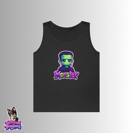 Frankenstein Monster Tank Top — Cute Neon 'Monster' Graphic
