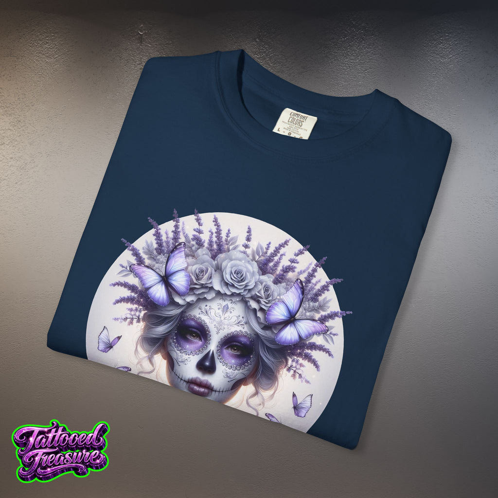 Day of the Dead Lavender Skull Queen T-Shirt