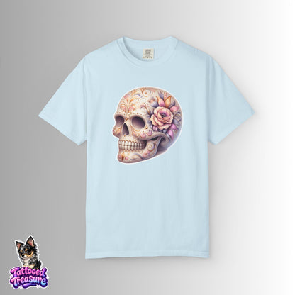 Pastel Floral Sugar Skull T-Shirt