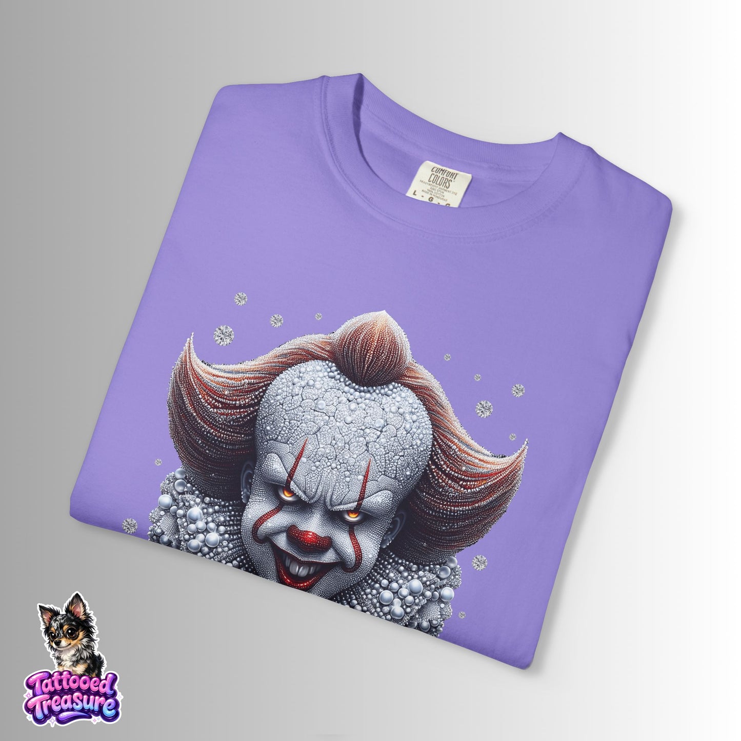 Horror Clown T-Shirt — Creepy Pennywise-Inspired Face Graphic