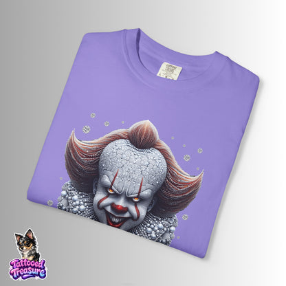 Horror Clown T-Shirt — Creepy Pennywise-Inspired Face Graphic