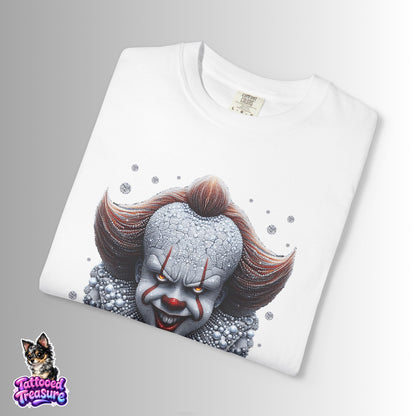 Horror Clown T-Shirt — Creepy Pennywise-Inspired Face Graphic