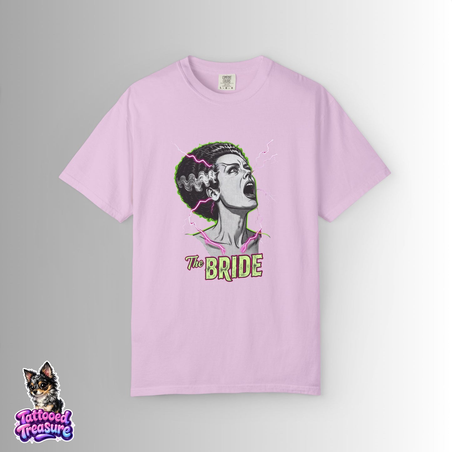 Bride of Frankenstein Graphic T-Shirt — Retro Horror Bride Tee
