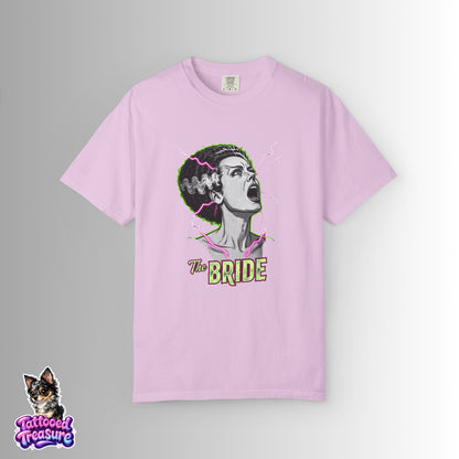 Bride of Frankenstein Graphic T-Shirt — Retro Horror Bride Tee