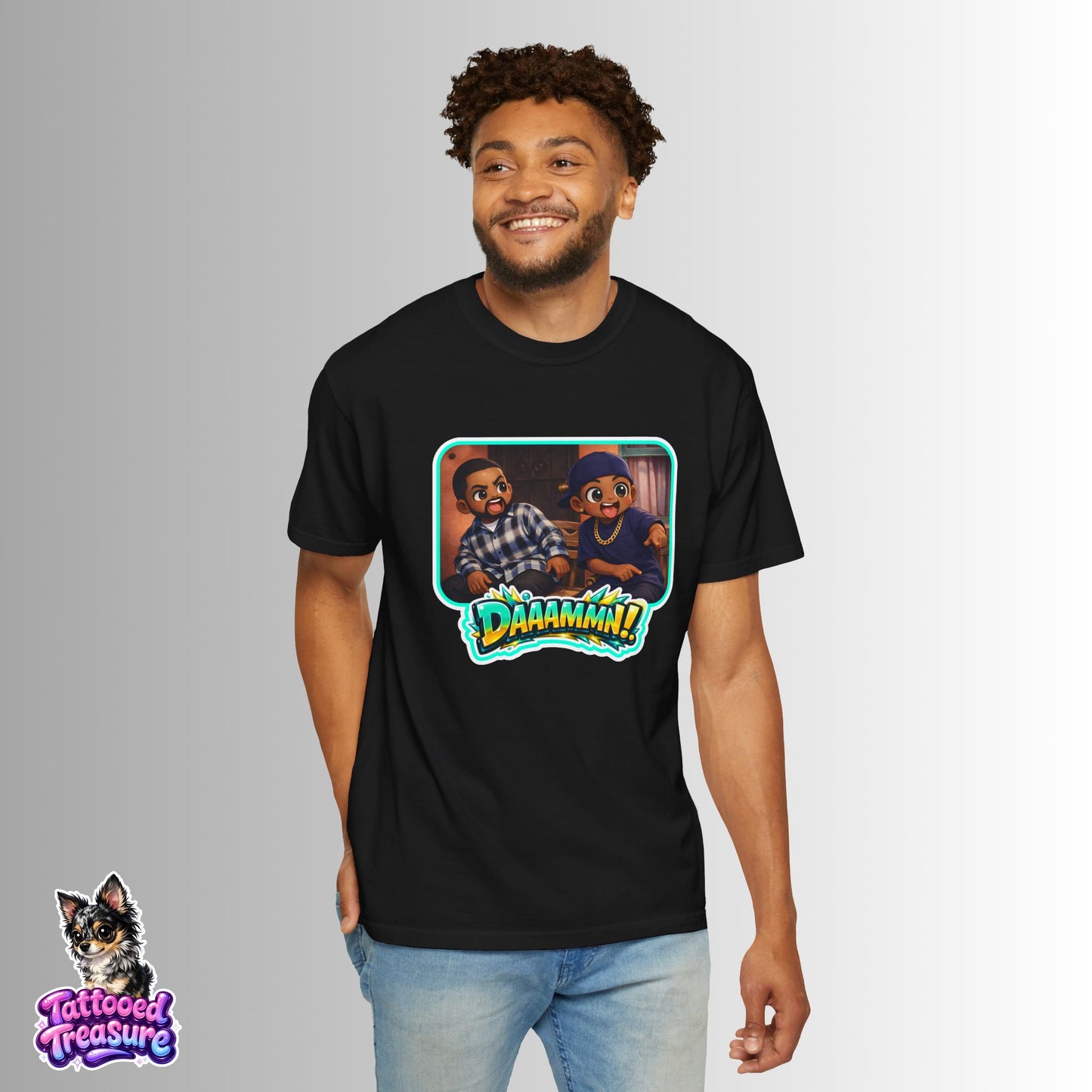 Daaamn! Graphic T-Shirt — Retro Cartoon Reaction Tee