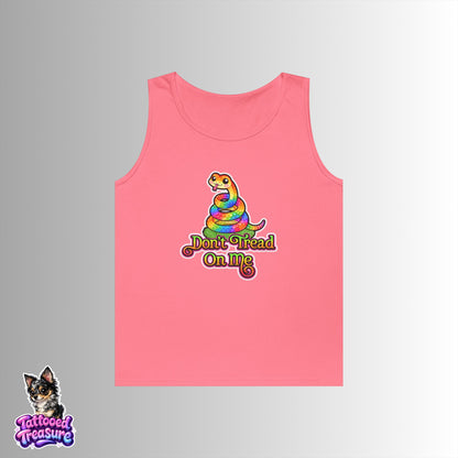 Rainbow Rattlesnake Tank — “Don't Tread On Me” Graphic Tank Top
