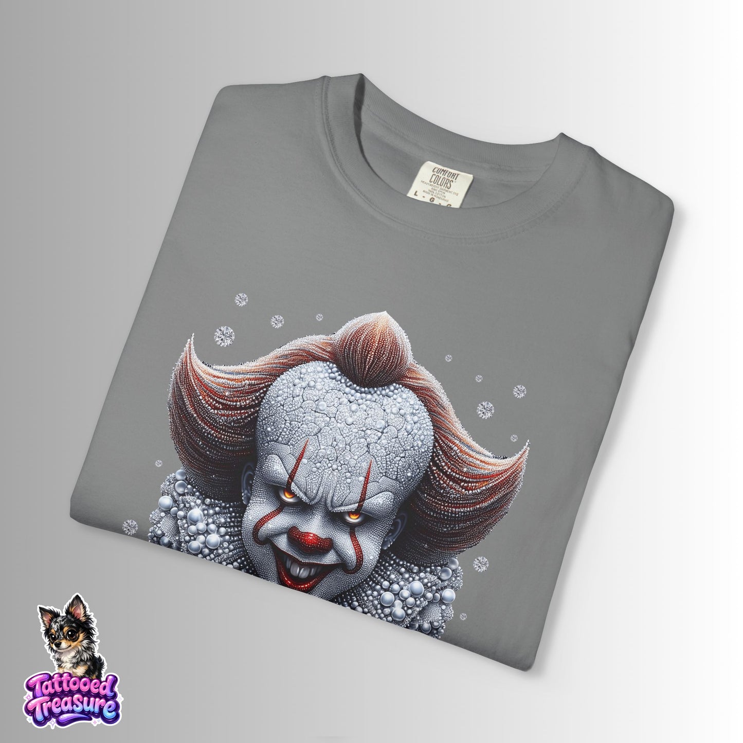 Horror Clown T-Shirt — Creepy Pennywise-Inspired Face Graphic