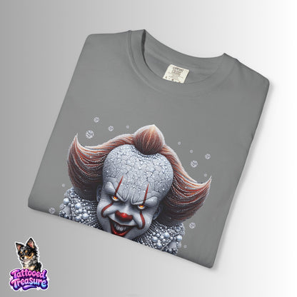 Horror Clown T-Shirt — Creepy Pennywise-Inspired Face Graphic