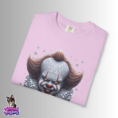 Horror Clown T-Shirt — Creepy Pennywise-Inspired Face Graphic