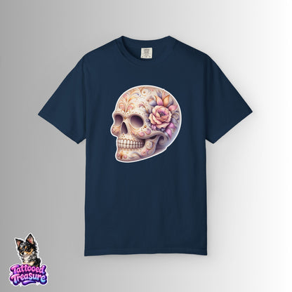 Pastel Floral Sugar Skull T-Shirt