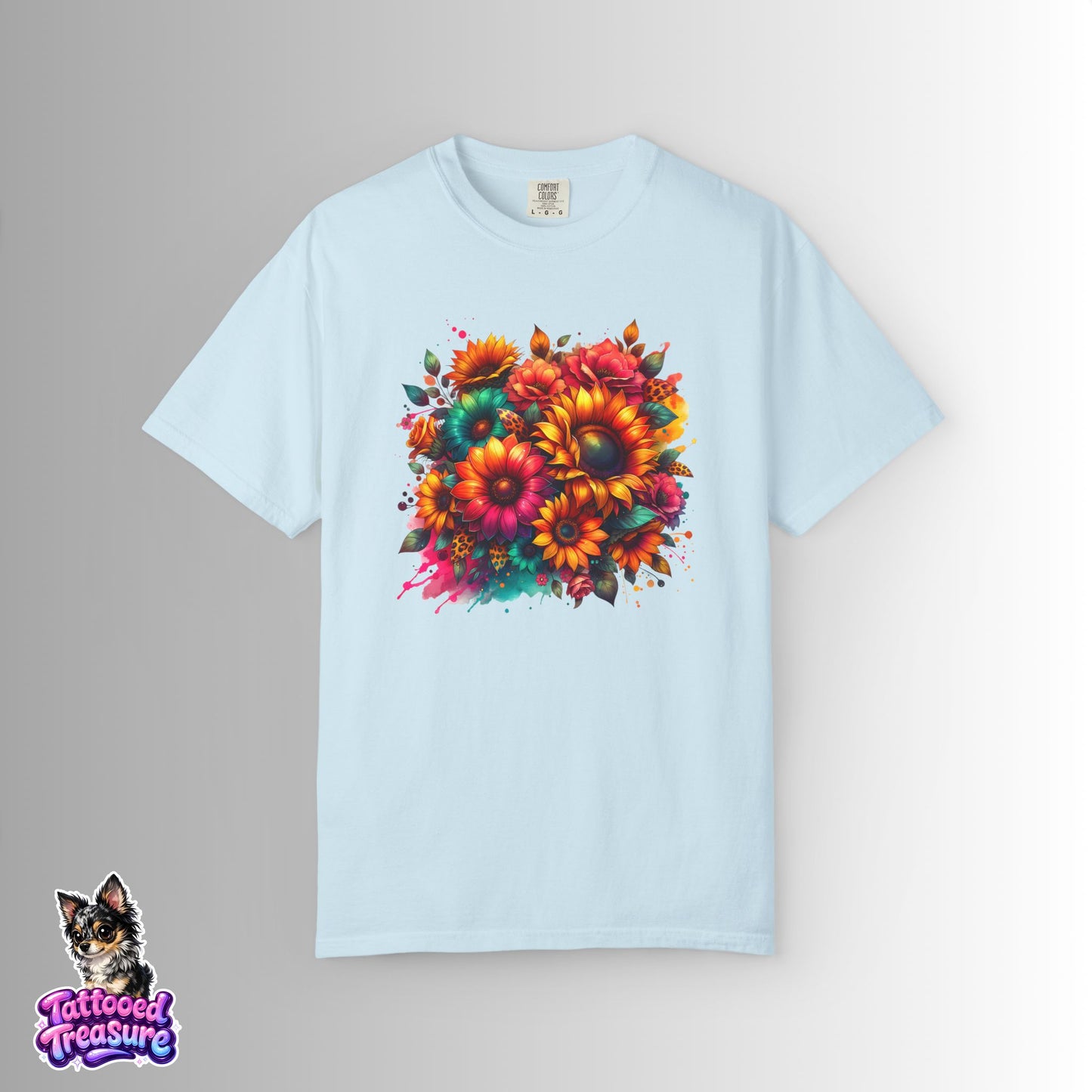Sunflower Burst T-Shirt — Vibrant Floral Bouquet Graphic