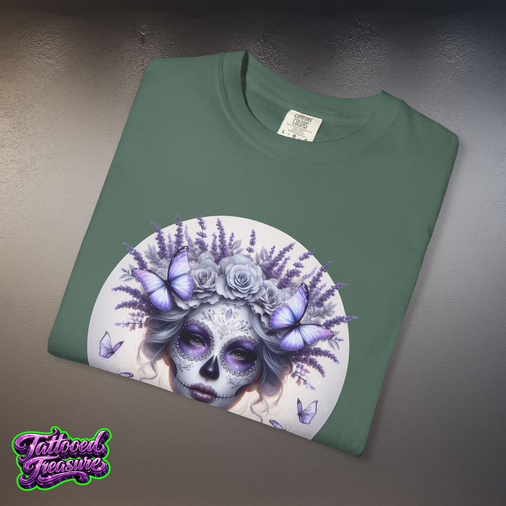 Day of the Dead Lavender Skull Queen T-Shirt
