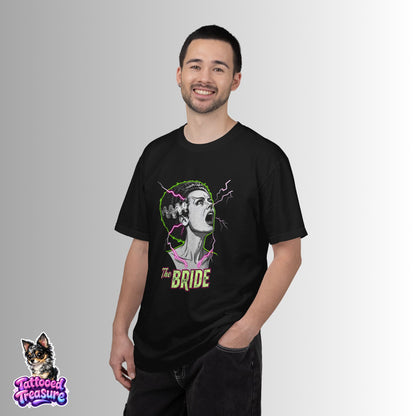 Bride of Frankenstein Graphic T-Shirt — Retro Horror Bride Tee