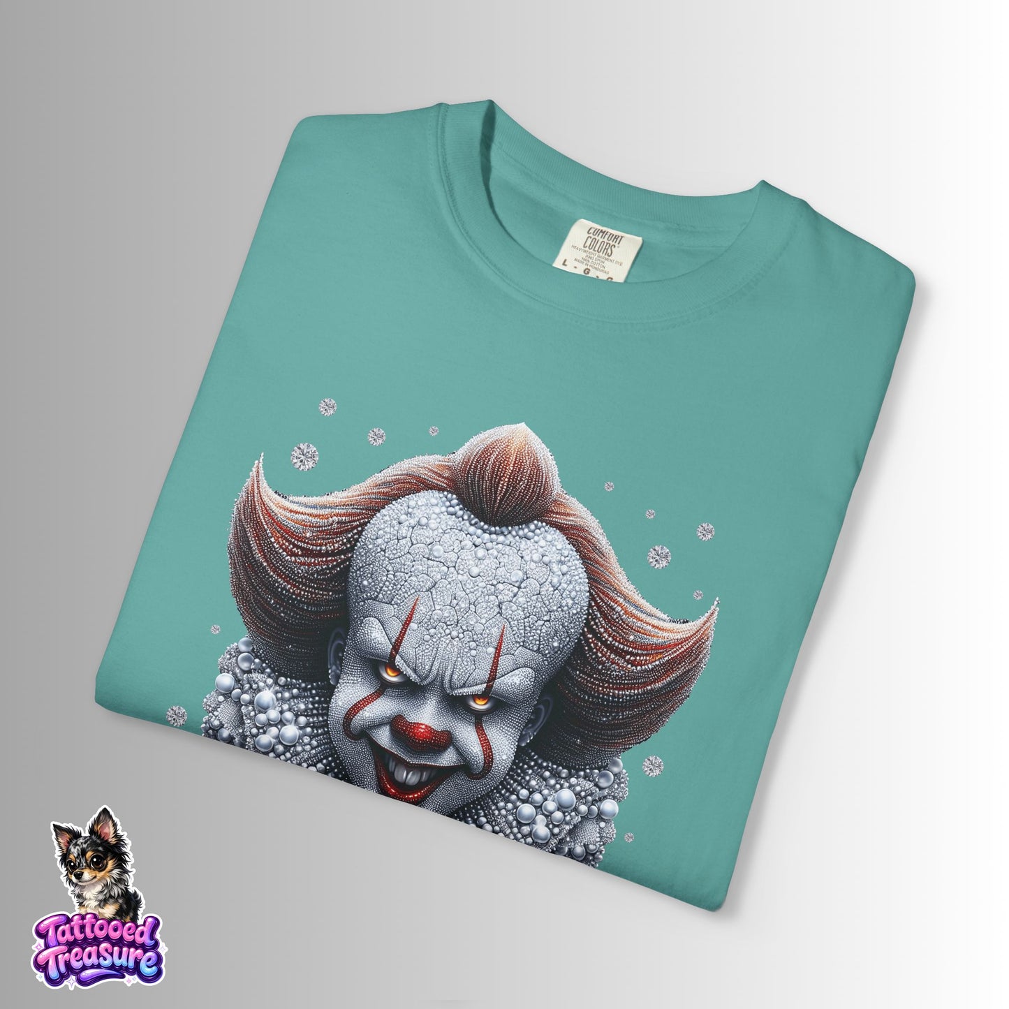 Horror Clown T-Shirt — Creepy Pennywise-Inspired Face Graphic