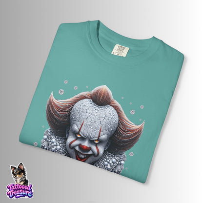 Horror Clown T-Shirt — Creepy Pennywise-Inspired Face Graphic
