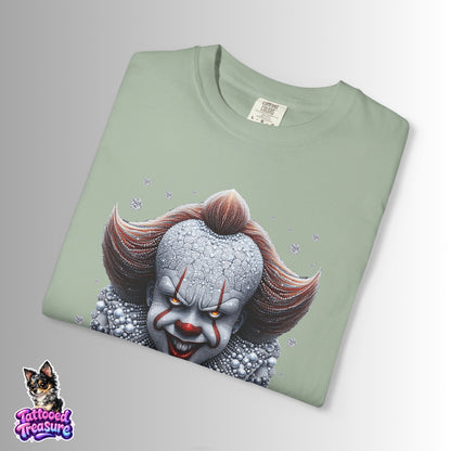 Horror Clown T-Shirt — Creepy Pennywise-Inspired Face Graphic