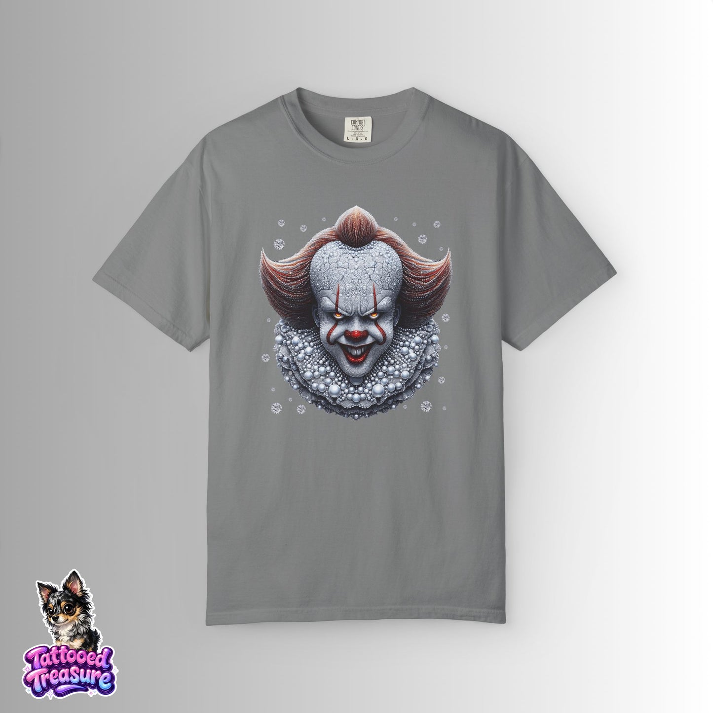 Horror Clown T-Shirt — Creepy Pennywise-Inspired Face Graphic