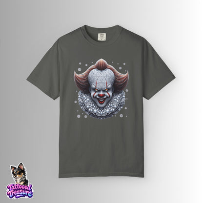 Horror Clown T-Shirt — Creepy Pennywise-Inspired Face Graphic