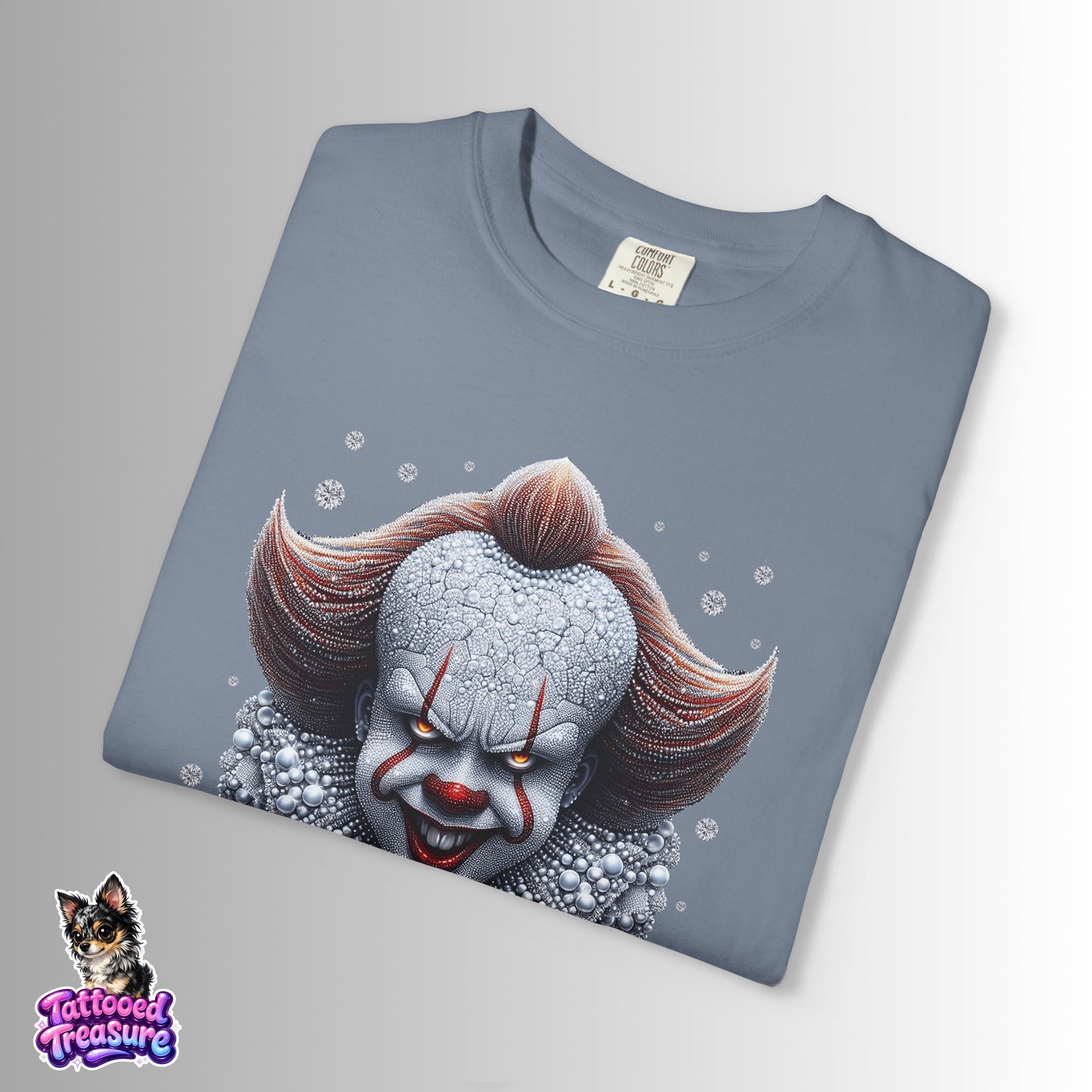 Horror Clown T-Shirt — Creepy Pennywise-Inspired Face Graphic