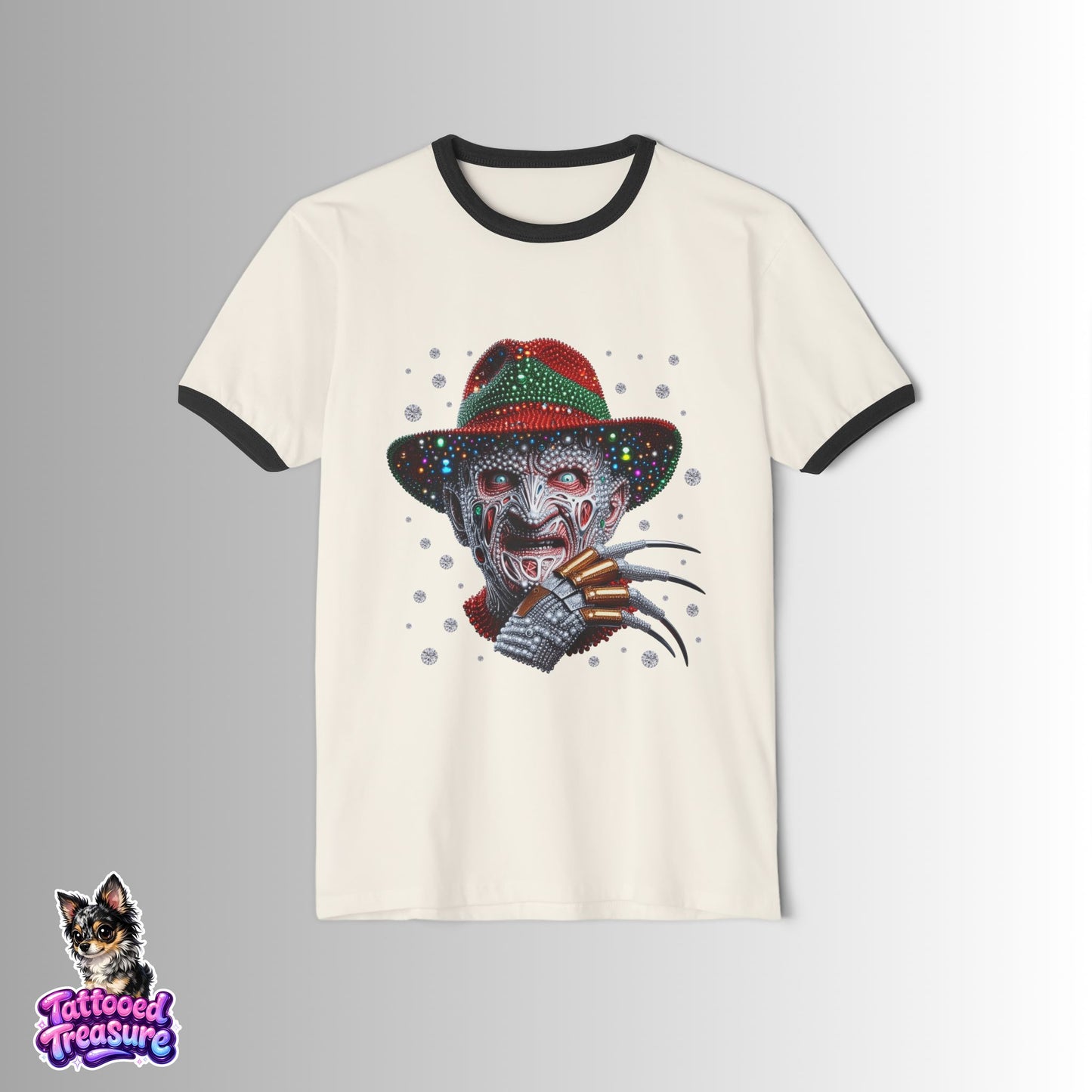 Freddy Krueger Horror Ringer T-Shirt – Vintage Nightmare Movie Tee