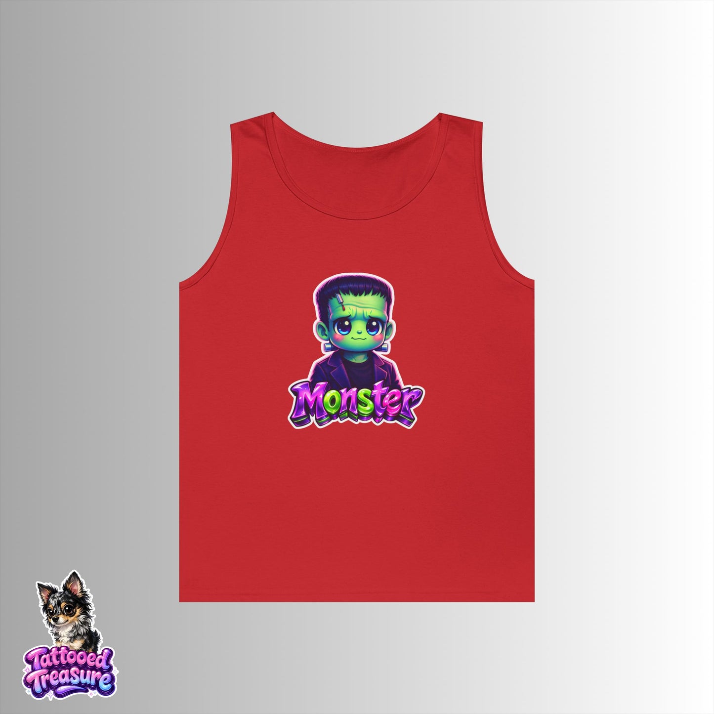 Frankenstein Monster Tank Top — Cute Neon 'Monster' Graphic