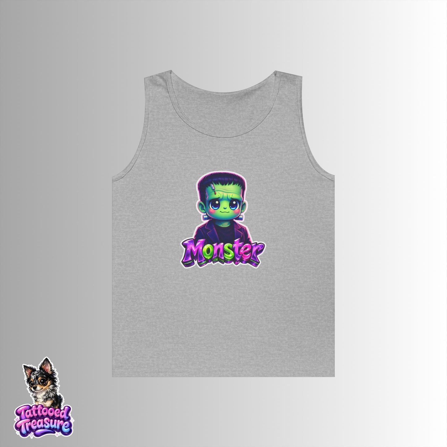 Frankenstein Monster Tank Top — Cute Neon 'Monster' Graphic