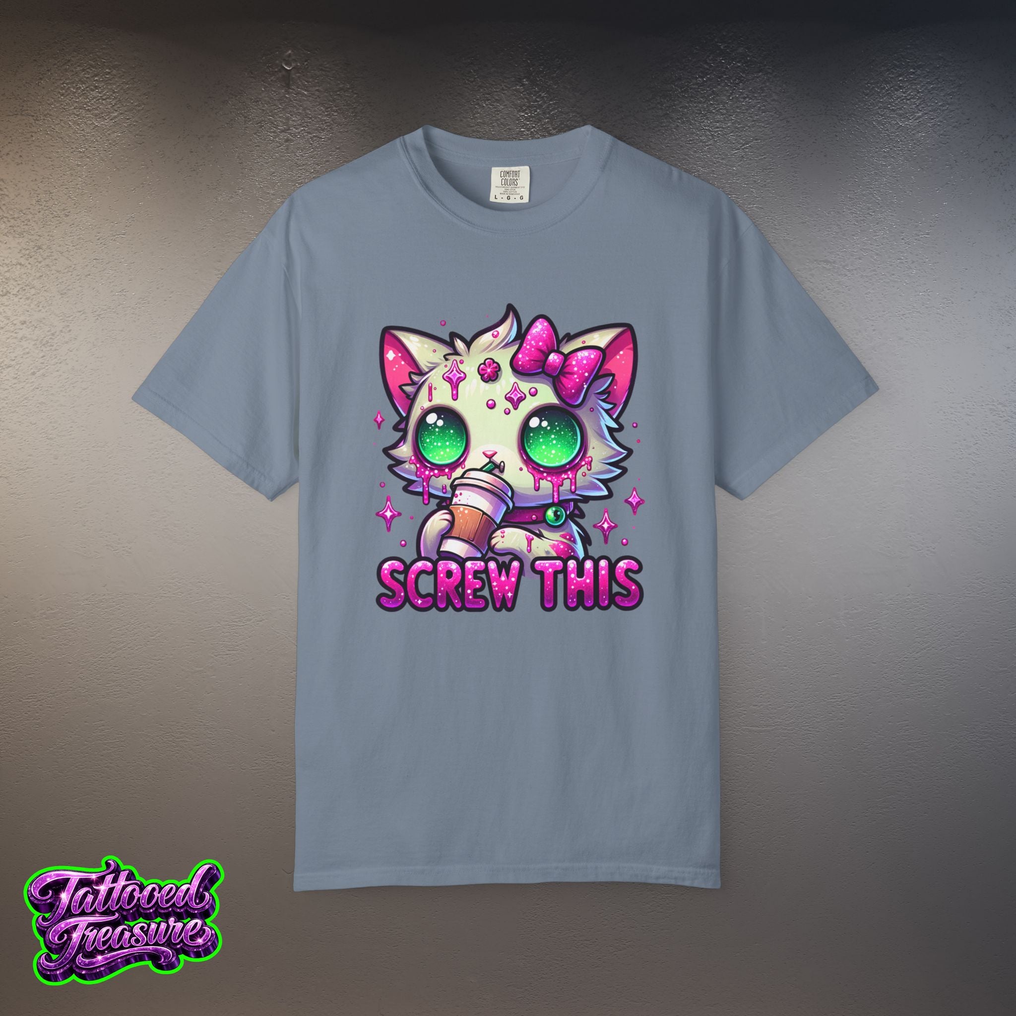 Kawaii 'Screw This' Cat T-Shirt