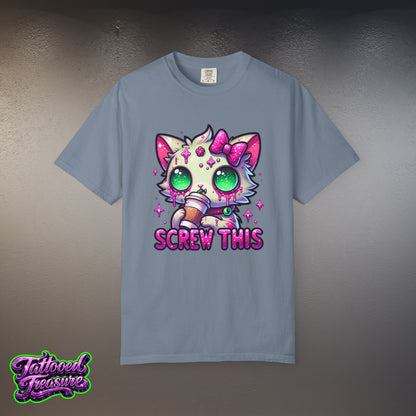 Kawaii 'Screw This' Cat T-Shirt