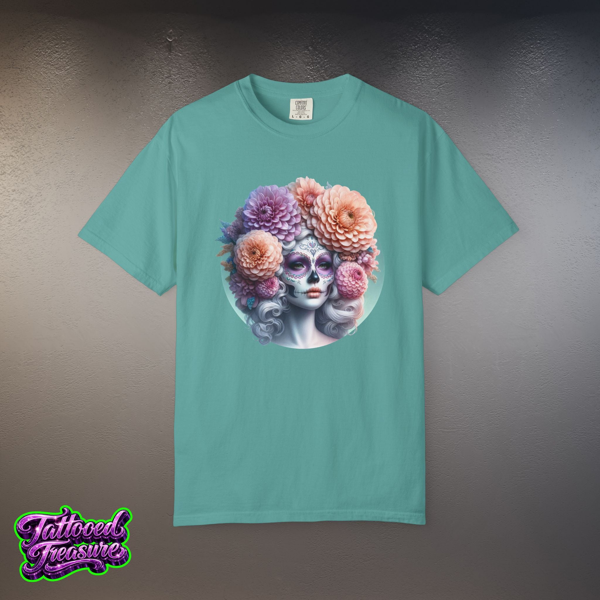 Day of the Dead Floral Skull T-Shirt