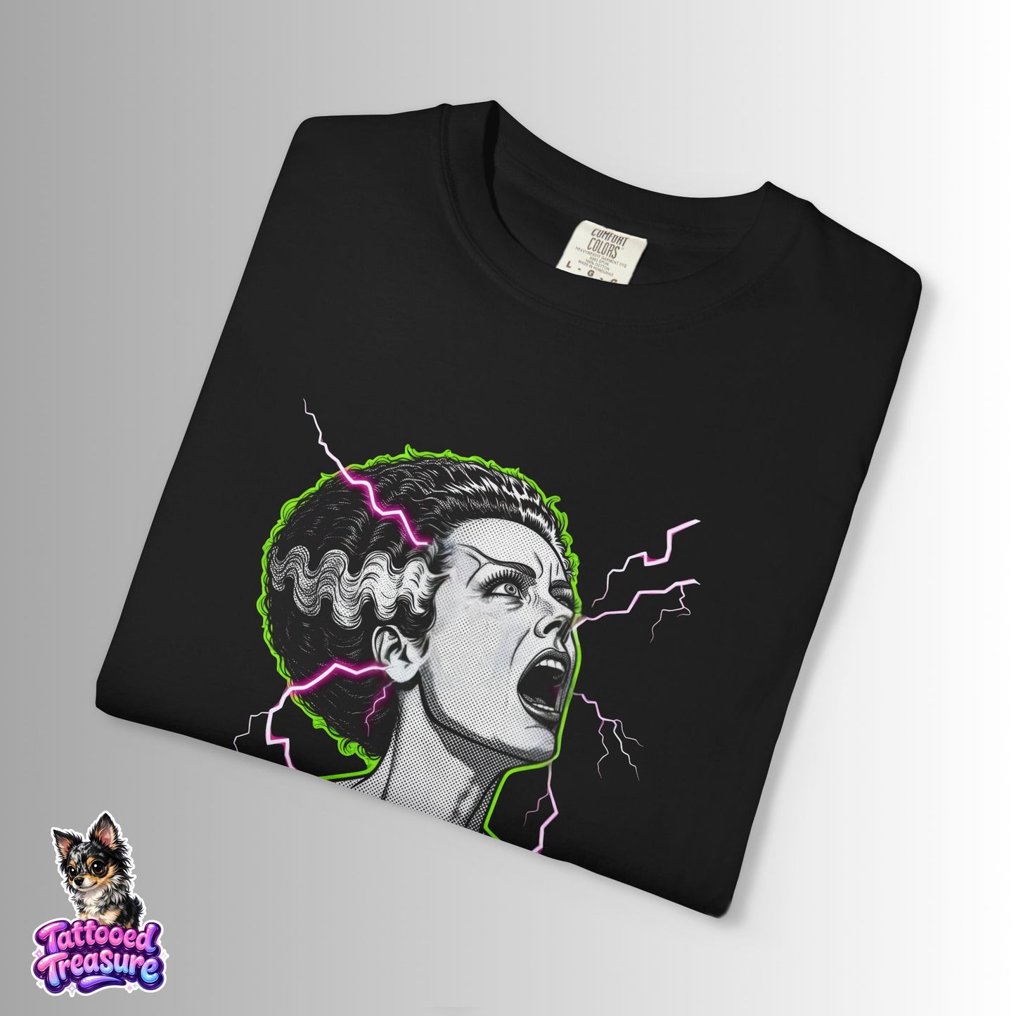Bride of Frankenstein Graphic T-Shirt — Retro Horror Bride Tee