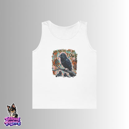 Raven Graphic FCAWF Tank Top – Vintage Crow Art "Face" Design