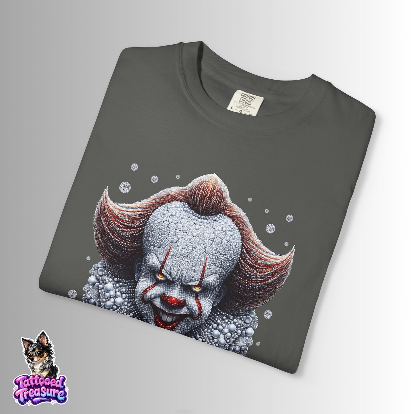 Horror Clown T-Shirt — Creepy Pennywise-Inspired Face Graphic