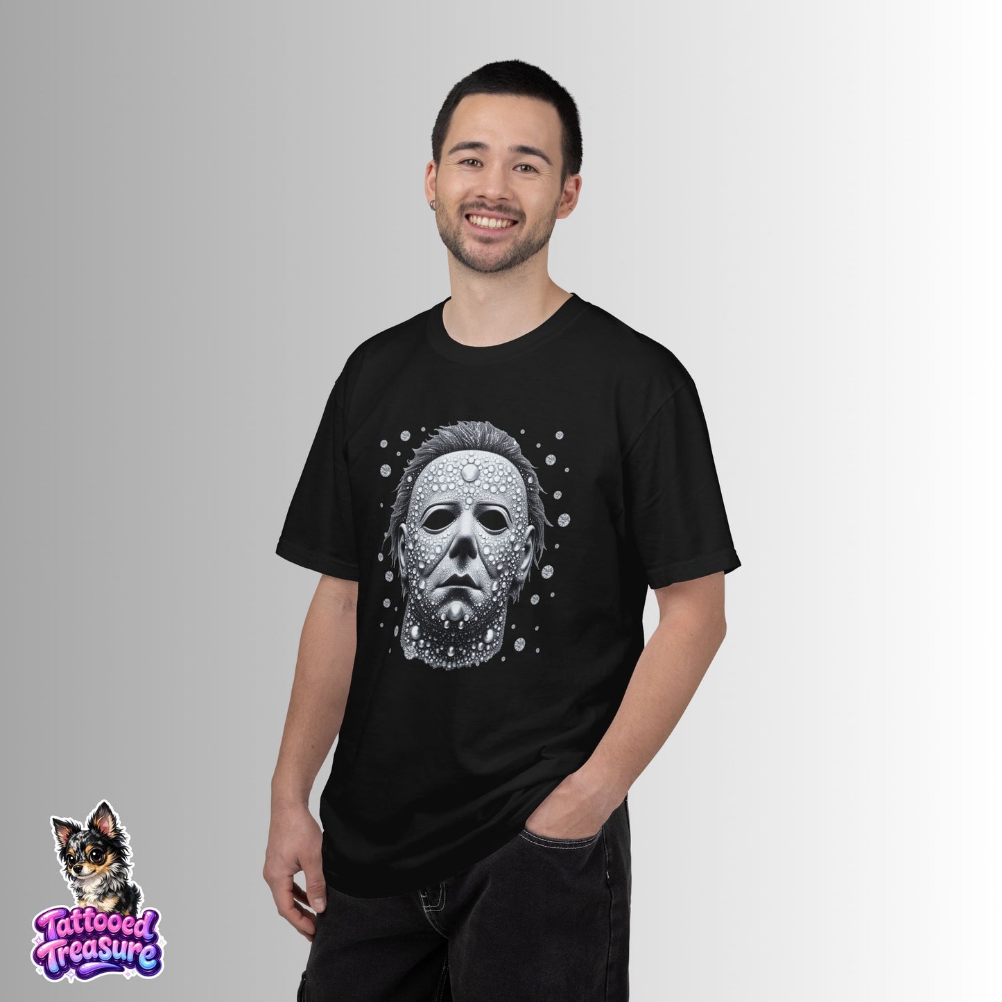Horror Mask Tee — Michael Myers Halloween Graphic T-Shirt