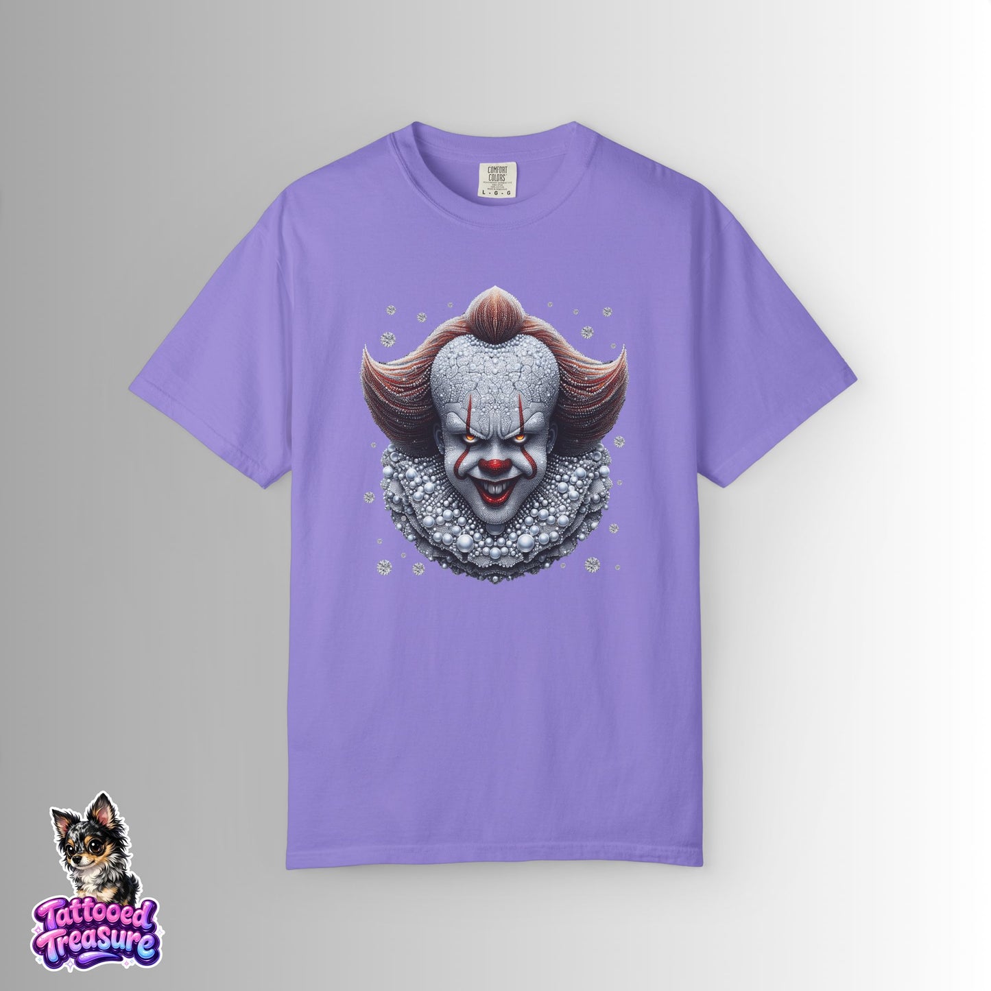 Horror Clown T-Shirt — Creepy Pennywise-Inspired Face Graphic