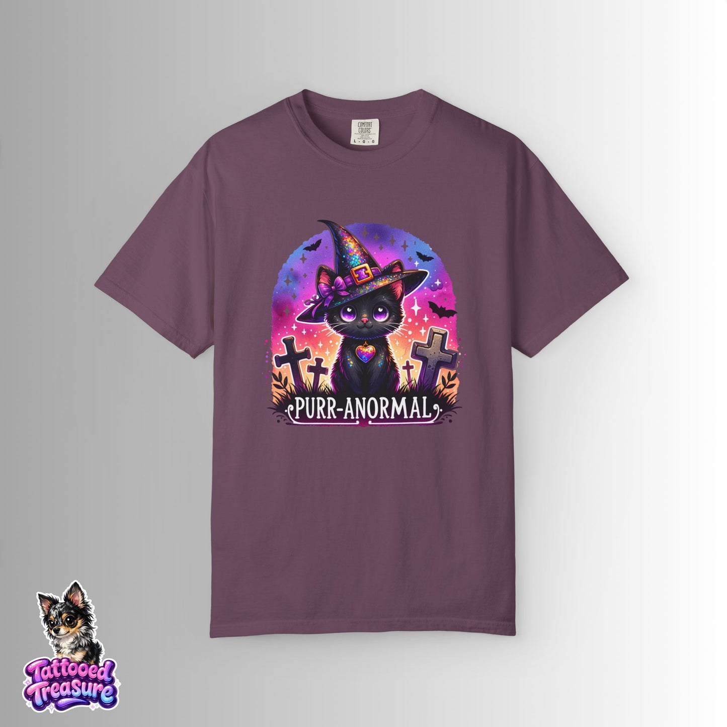 Purr-anormal Cat Witch T-Shirt