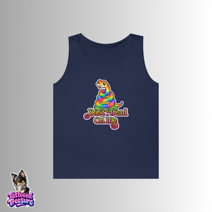 Rainbow Rattlesnake Tank — “Don't Tread On Me” Graphic Tank Top