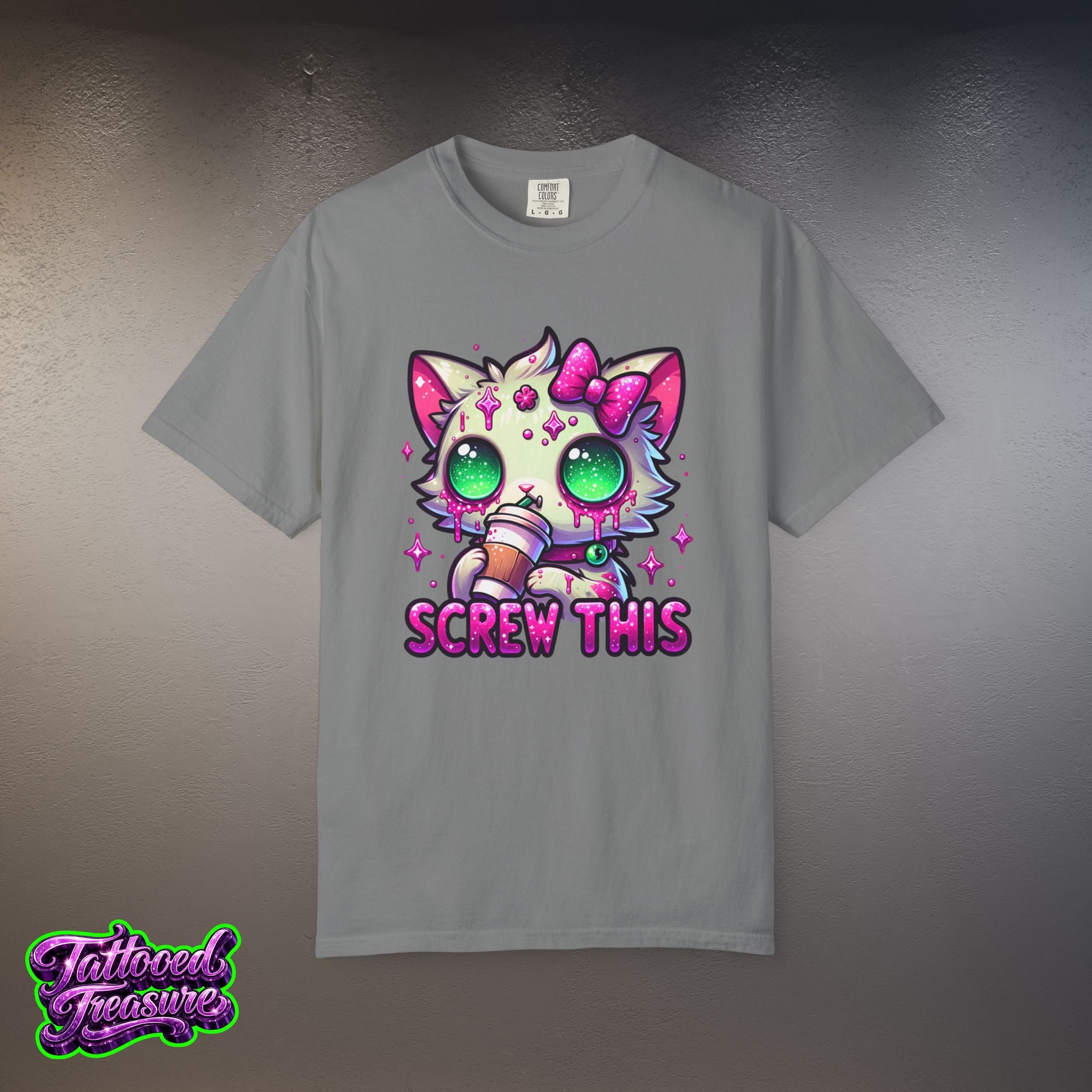 Kawaii 'Screw This' Cat T-Shirt