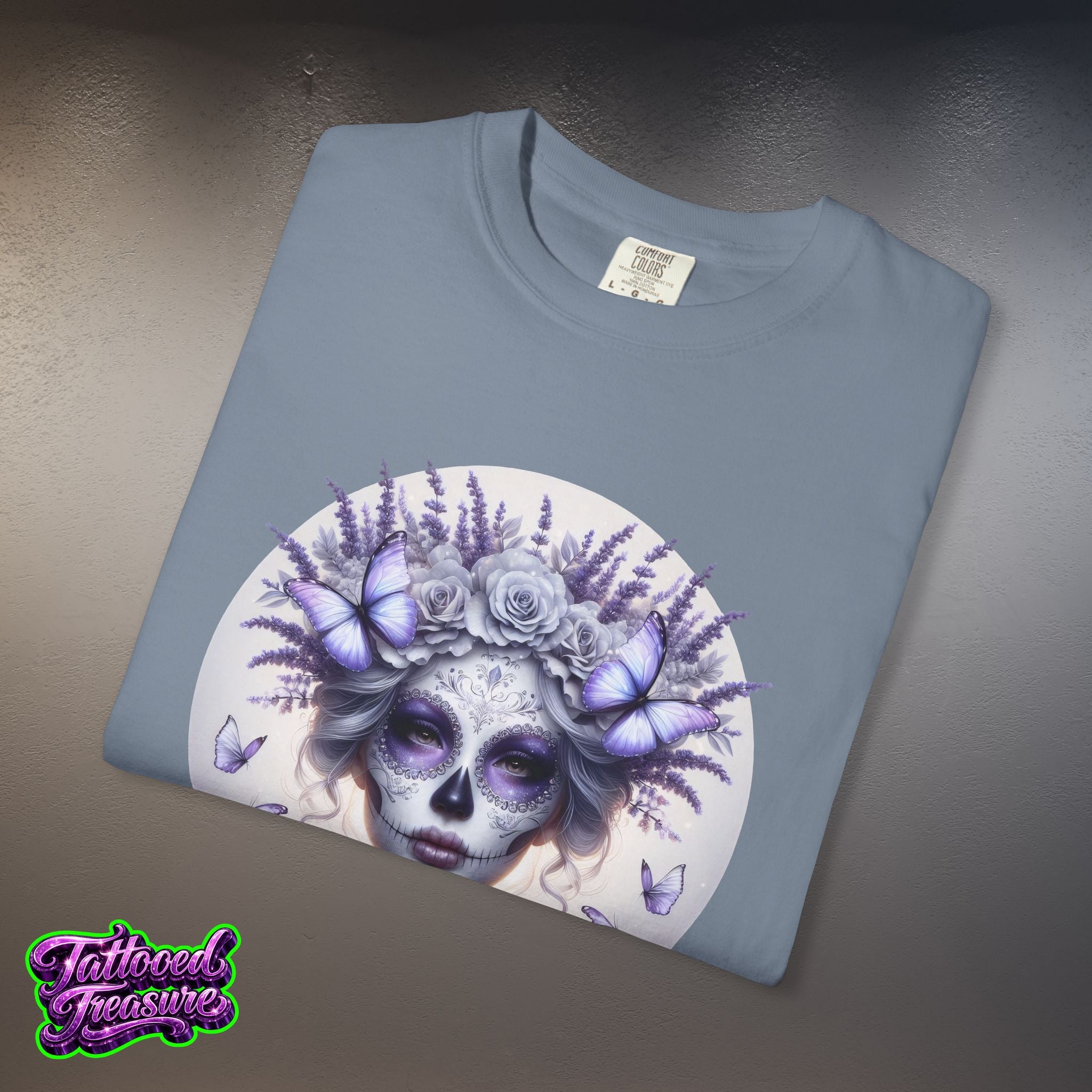 Day of the Dead Lavender Skull Queen T-Shirt